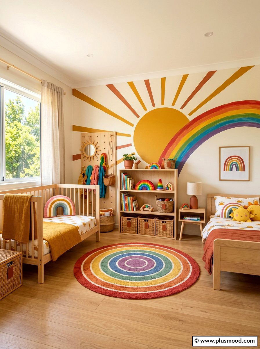 Sun And Rainbow Kids Bedroom - 25 summer kids bedroom ideas
