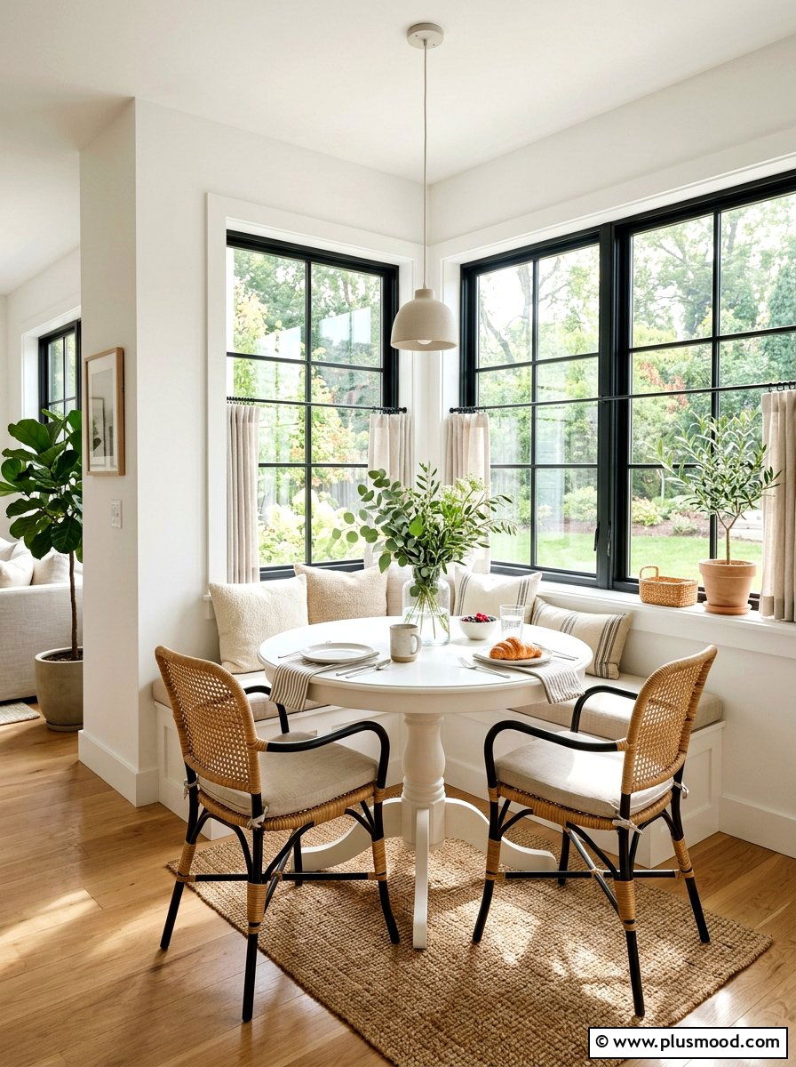 Sun Drenched Breakfast Nook - 25 light and airy summer decor ideas