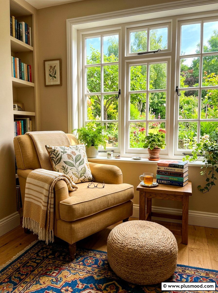 Sun Drenched Reading Nook - 25 summer decor ideas for open concept homes