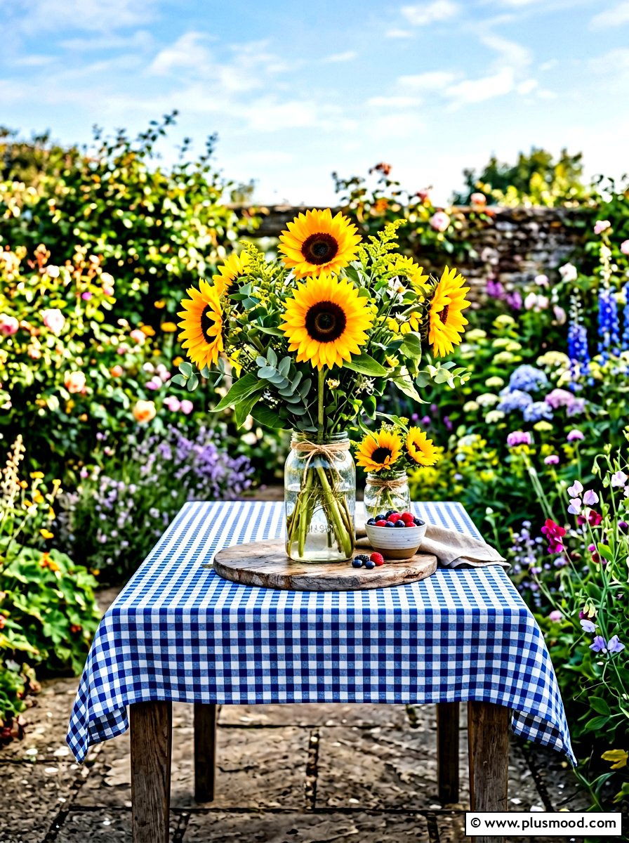 Sun Kissed Sunflower Arrangement - 25 summer buffet table decor ideas