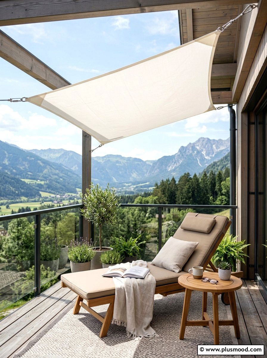 Sun Shade Canopy Reading Corner - 25 summer balcony reading corner ideas