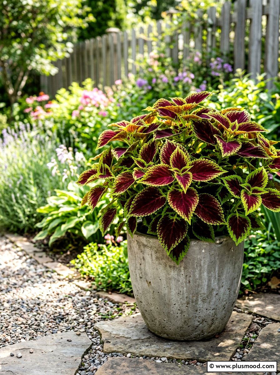 Sun coleus pot - 25 summer planter ideas for full sun