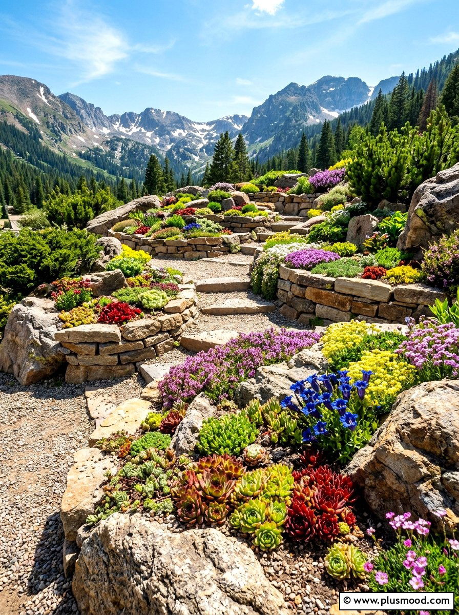Sun drenched rockery - 25 summer full sun garden ideas