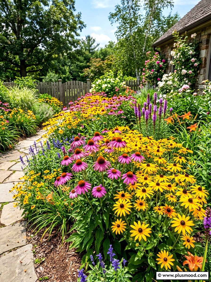 Sun loving perennial bed - 25 summer full sun garden ideas