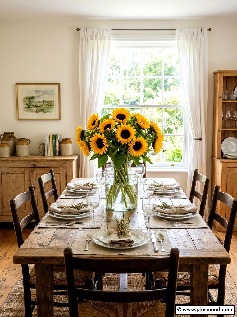 Sunflower Arrangement - 25 late summer centerpiece ideas
