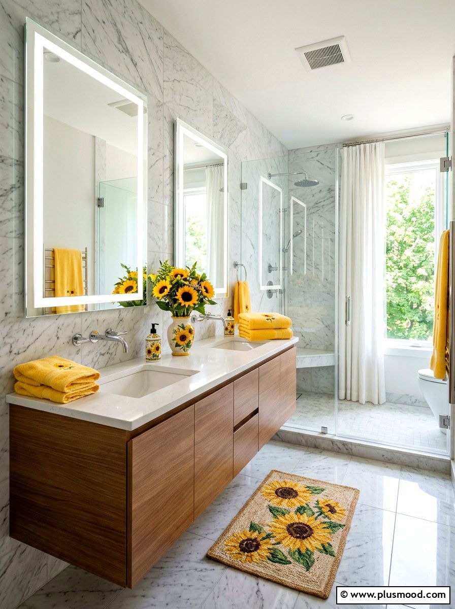 Sunflower Bathroom Vanity Decor - 25 summer sunflower decor ideas