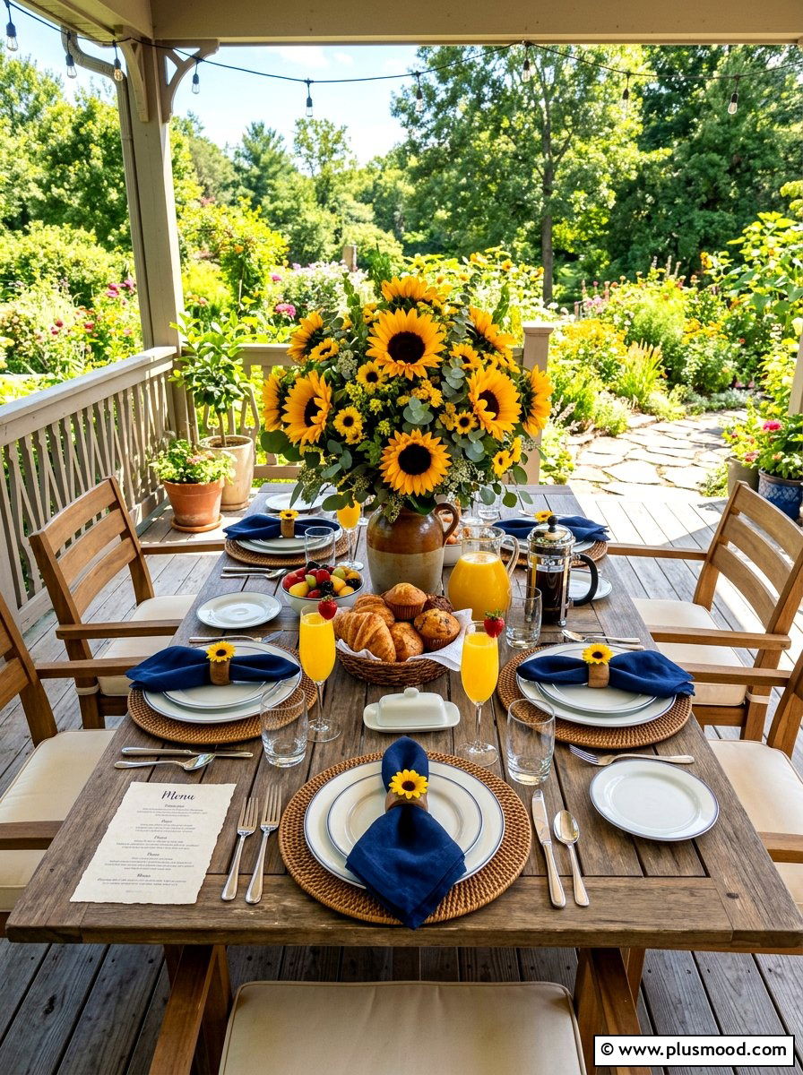 Sunflower Brunch Table - 25 summer brunch table ideas