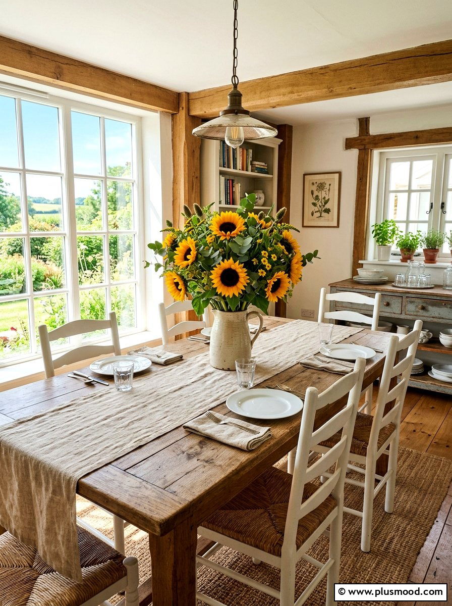 Sunflower Centerpiece - 25 late summer home decor ideas