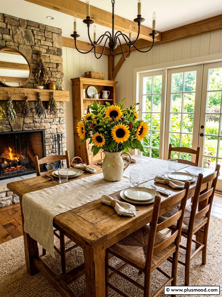 Sunflower Dining Table Centerpiece - 25 summer sunflower decor ideas