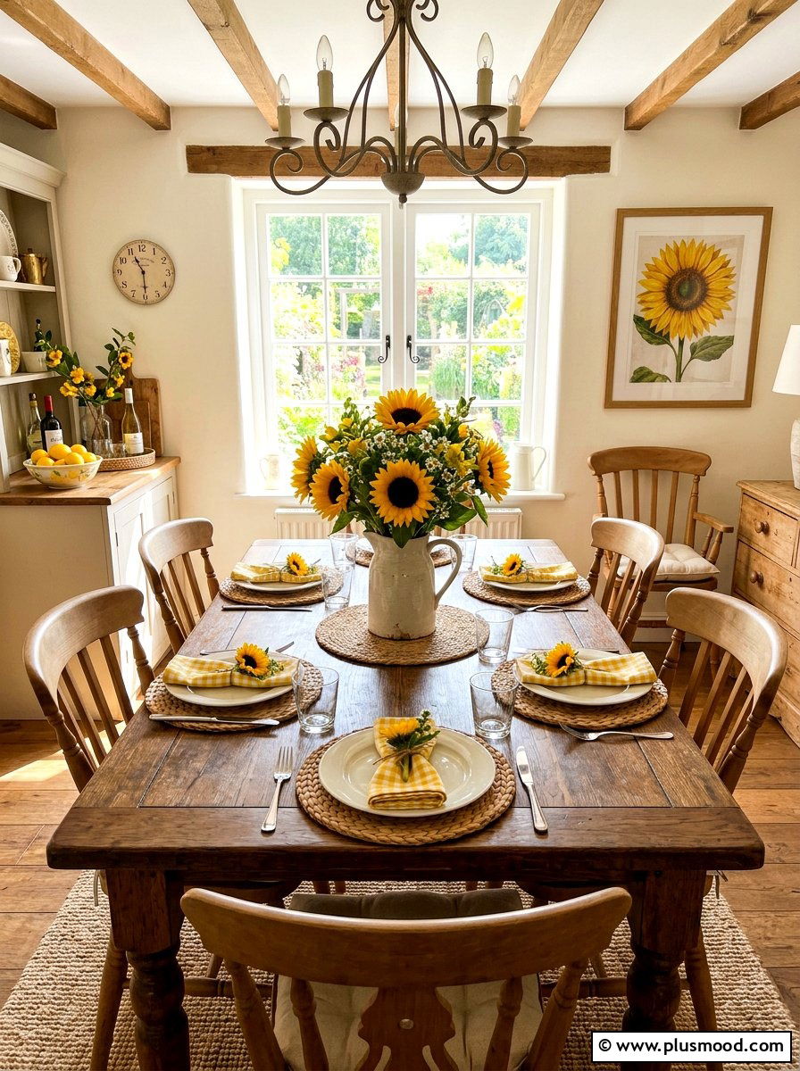 Sunflower Dining Table - 25 August home decor ideas