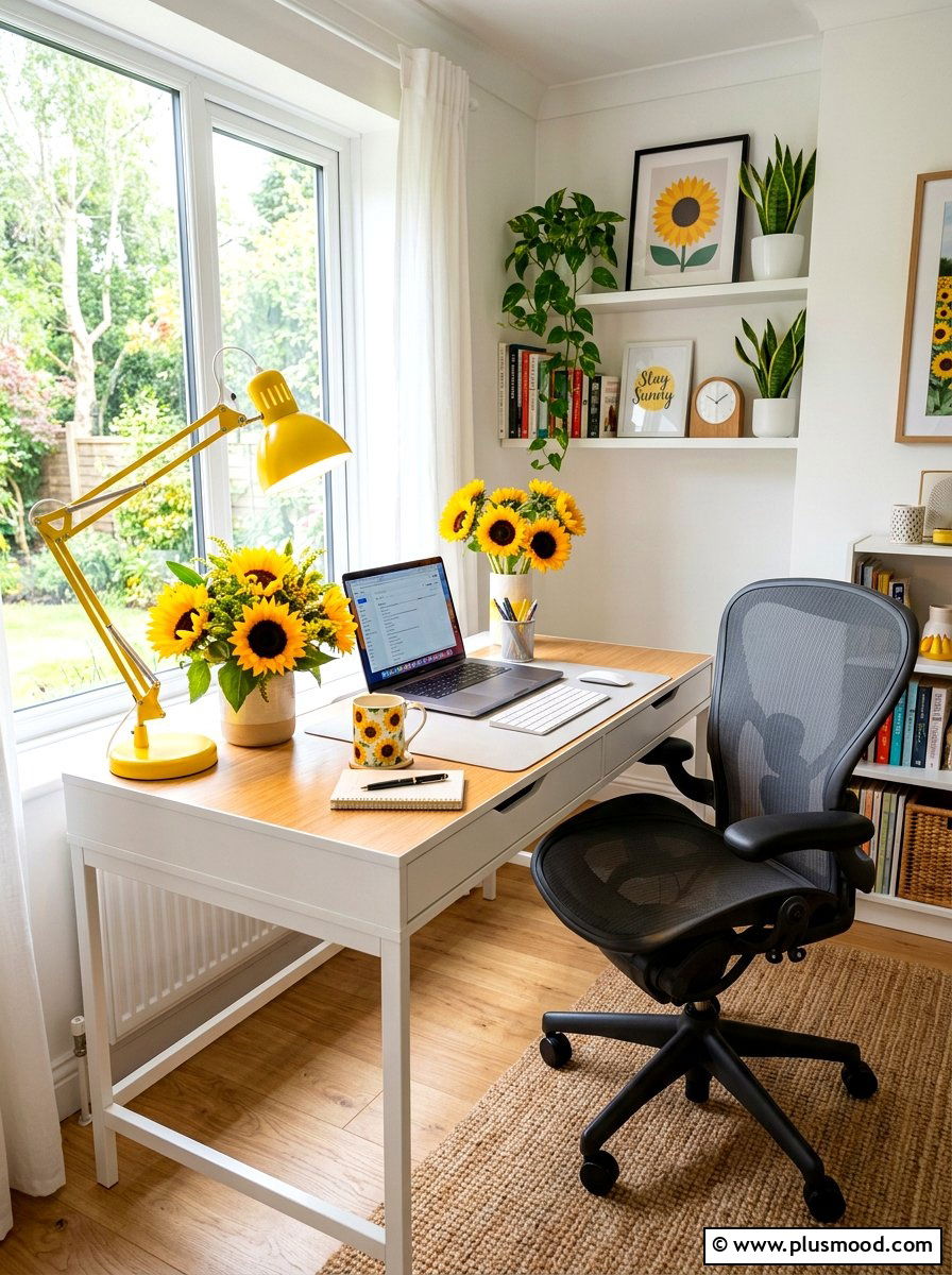 Sunflower Home Office Desk Decor - 25 summer sunflower decor ideas