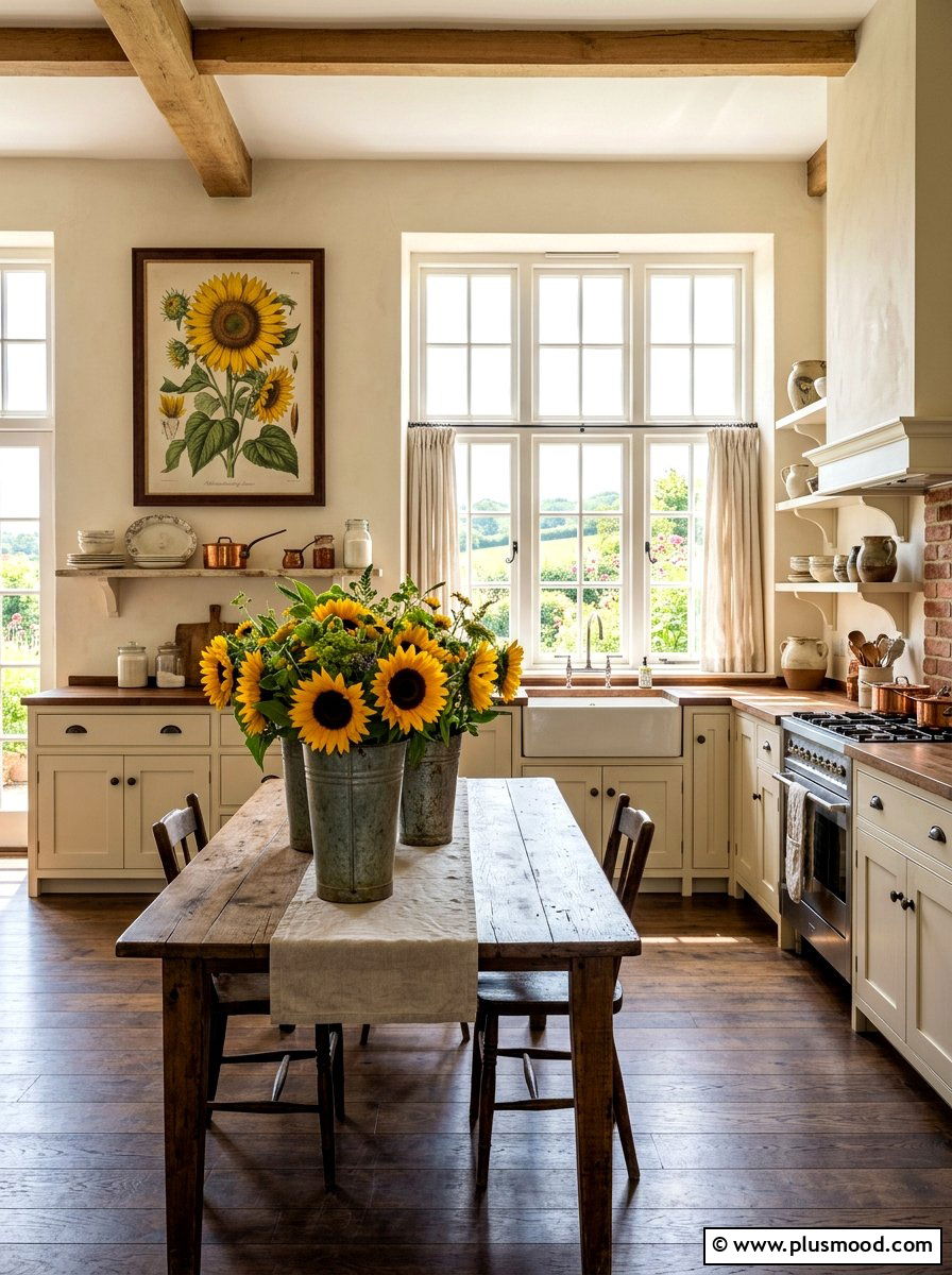 Sunflower Kitchen Decor - 25 summer farmhouse kitchen decor ideas