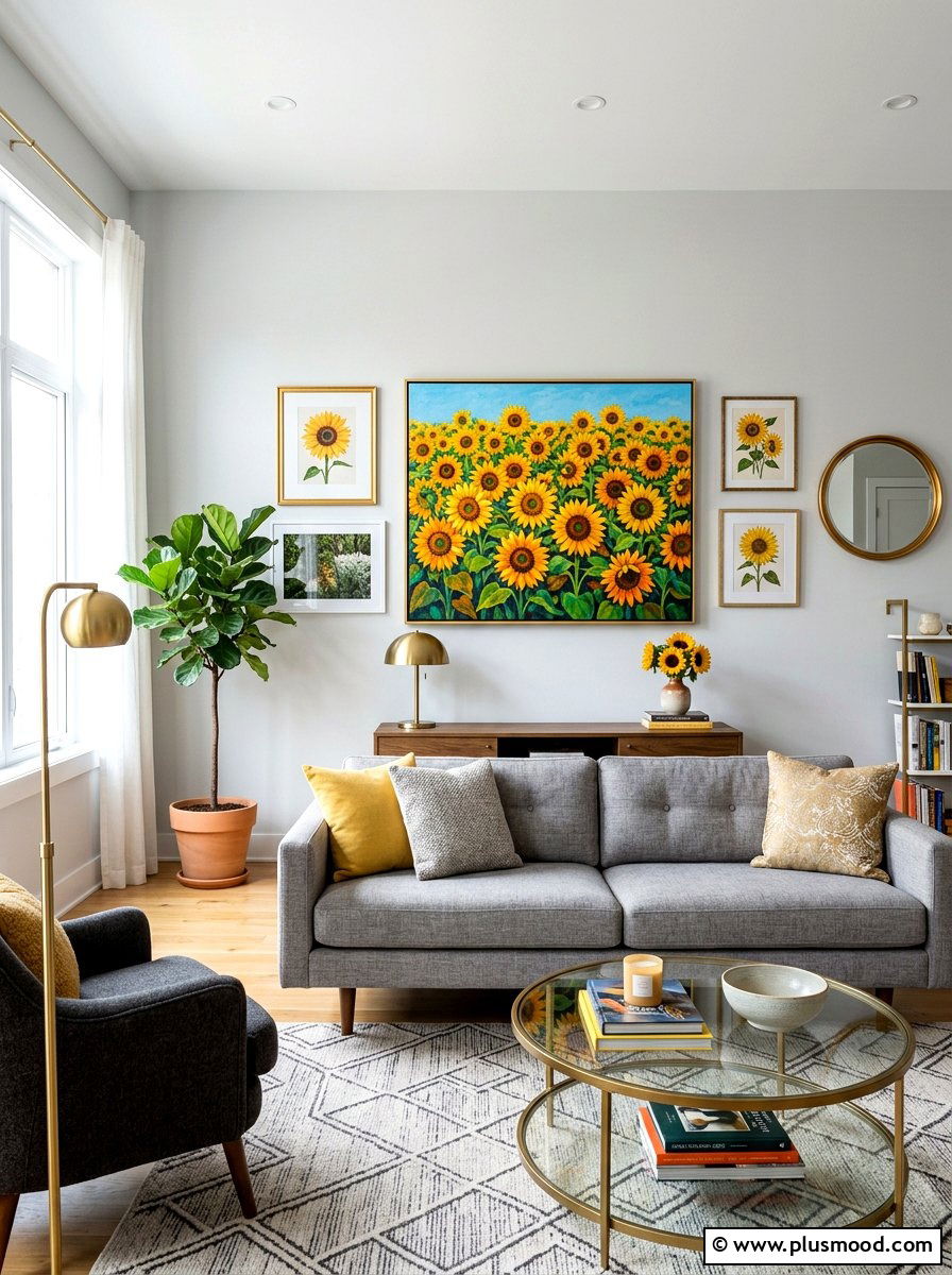 Sunflower Living Room Wall Art - 25 summer sunflower decor ideas