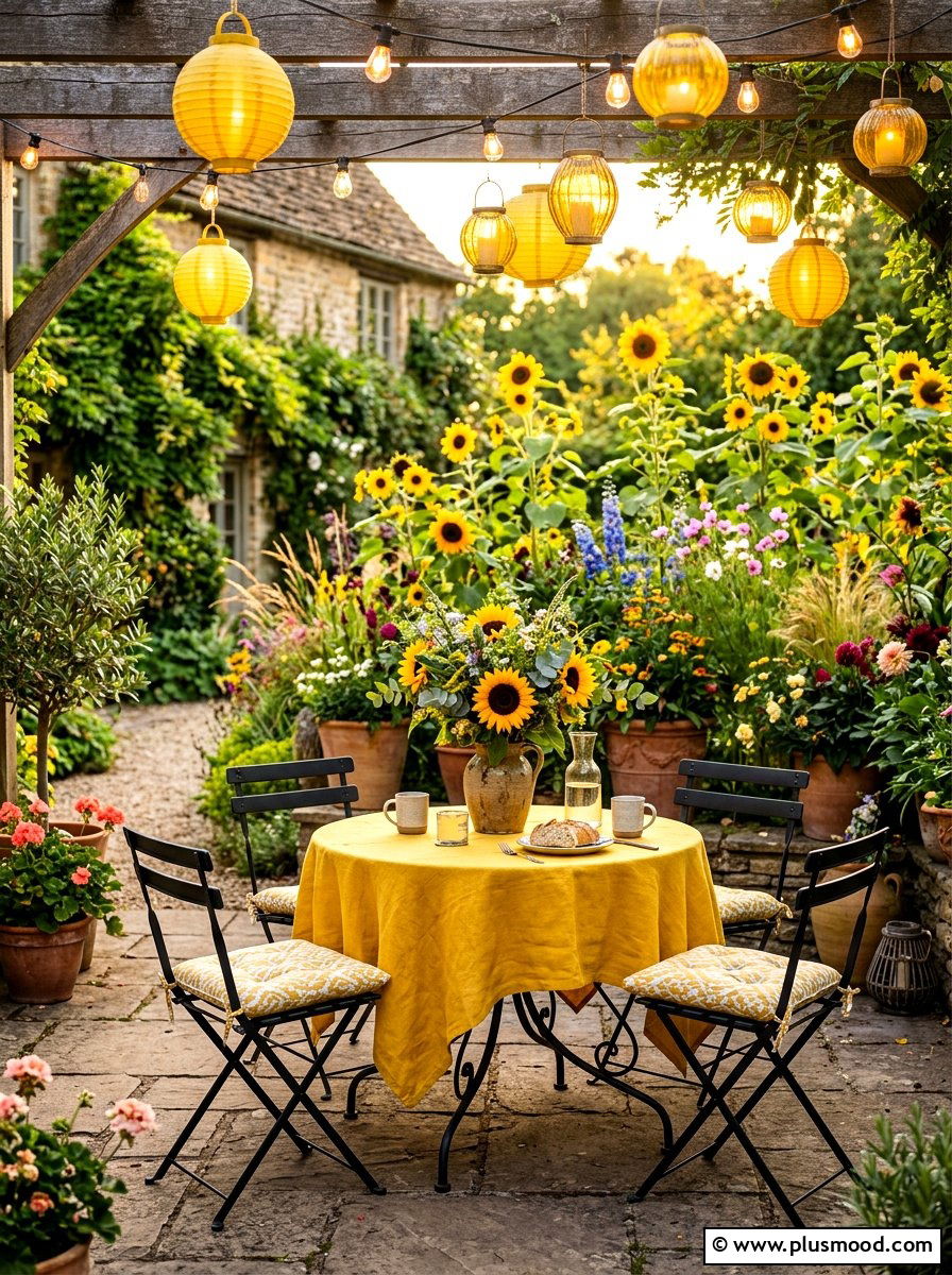 Sunflower Patio Seating - 25 late summer sunflower decor ideas