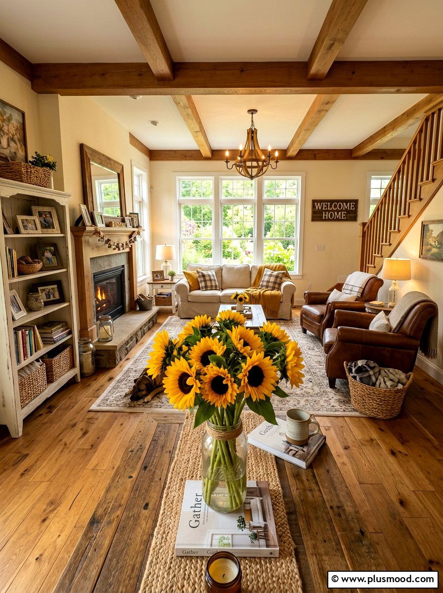 Sunflower Summer Centerpiece - 25 summer centerpiece ideas for living room