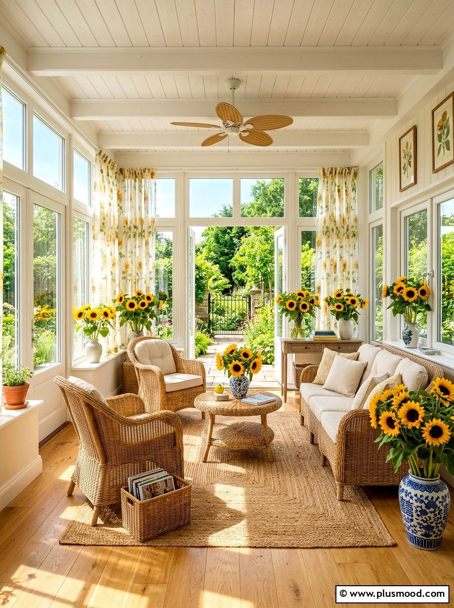 Sunflower Sunroom Decor - 25 late summer sunflower decor ideas