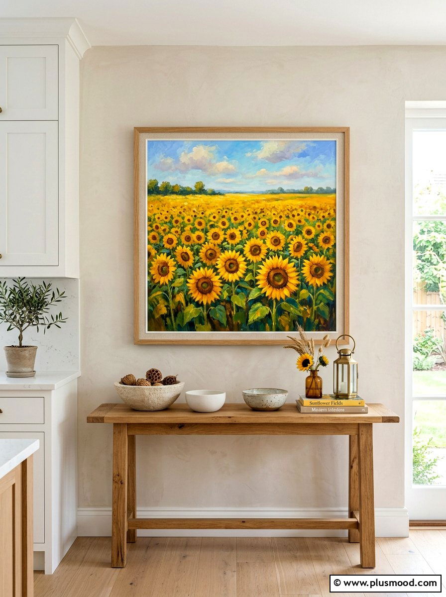 Sunflower Wall Art - 25 summer kitchen decor ideas with sunflowers