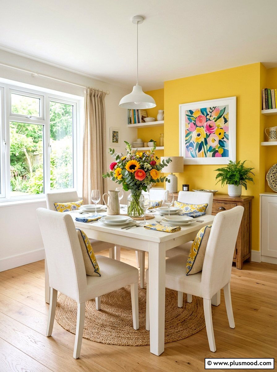 Sunny Yellow Dining Room - 25 summer dining room ideas