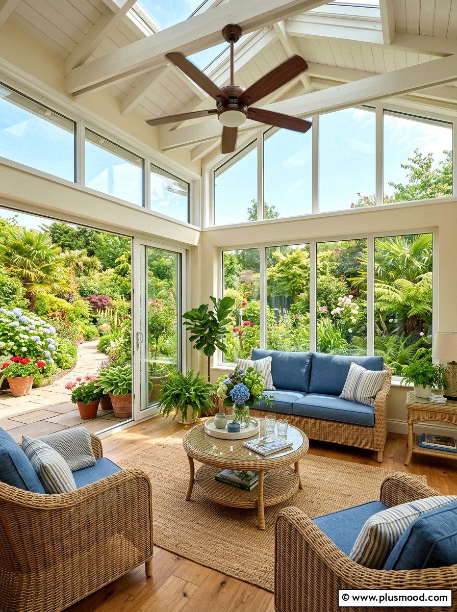 Sunroom Style Living Room - 25 summer cottage living room ideas