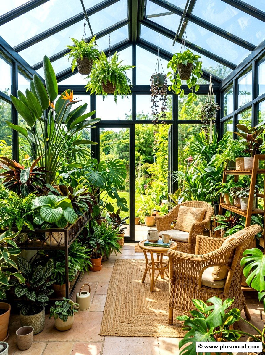 Sunroom tropical plant display - 25 summer decor ideas with greenery