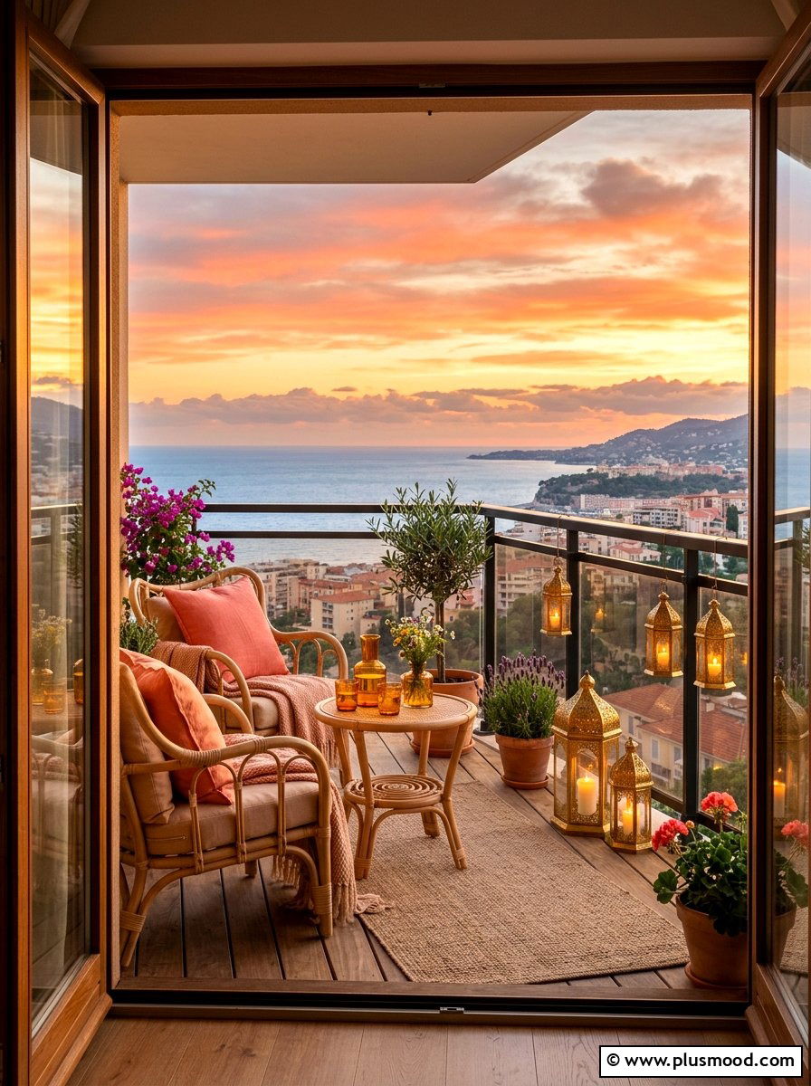Sunset Inspired Balcony Palette - 25 summer coastal balcony ideas