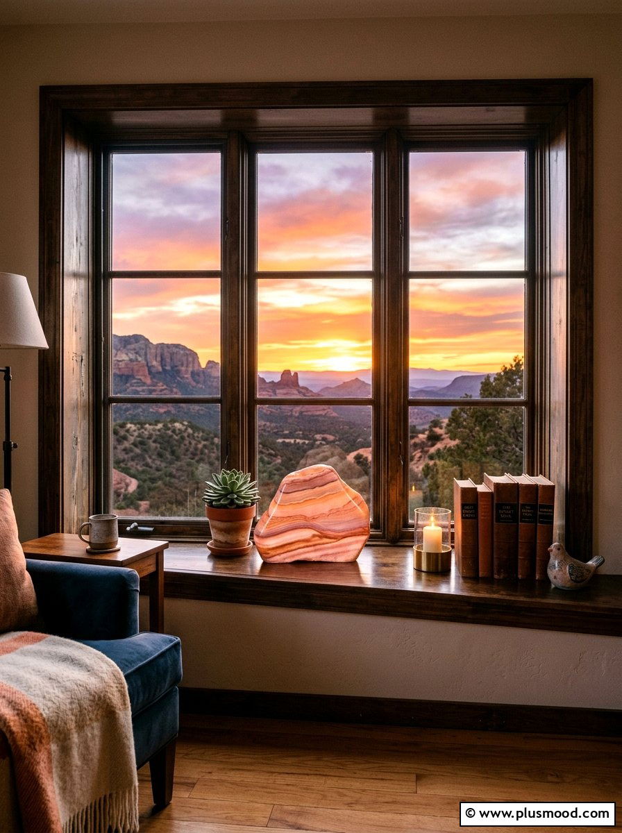 Sunset Landscape Rocks - 25 painted rock ideas for window sill display
