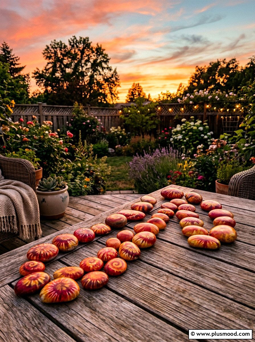 Sunset tie dye rock painting - 25 painted rock ideas with tie dye effect