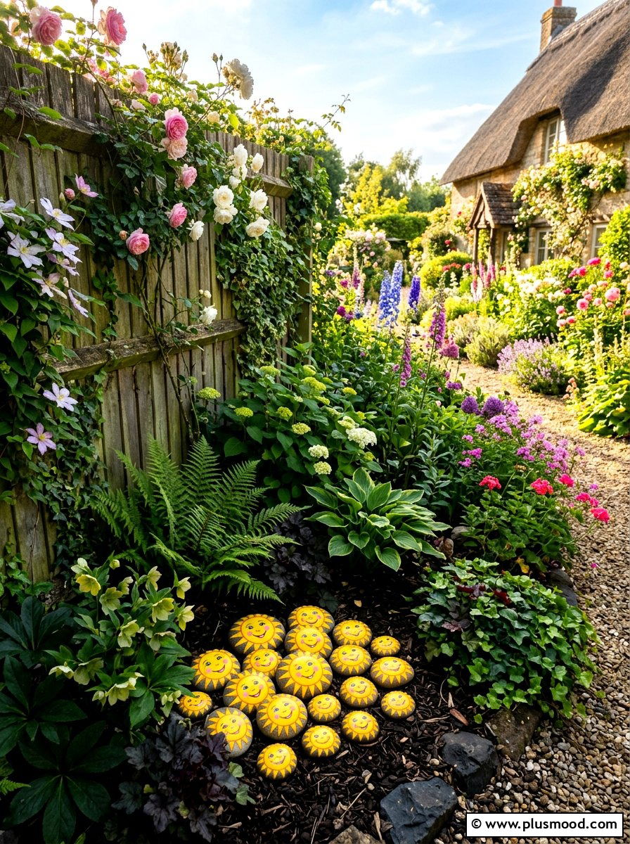 Sunshine garden stones - 25 painted rock ideas for spring garden