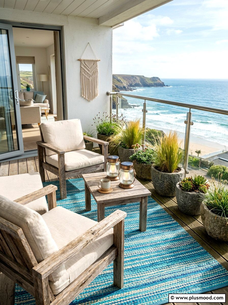 Sustainable Coastal Balcony Furniture - 25 summer coastal balcony ideas