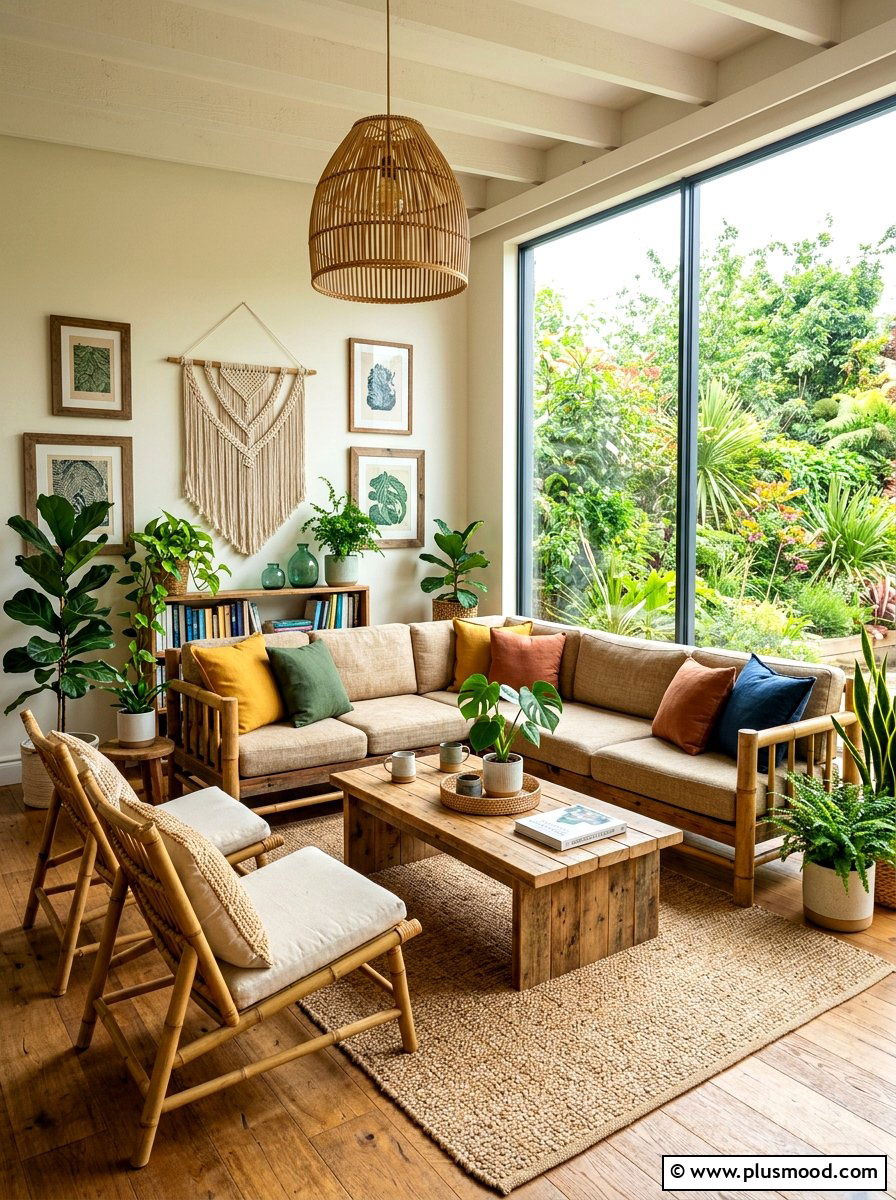 Sustainable Eco Friendly Lounge - 25 summer living room makeover ideas