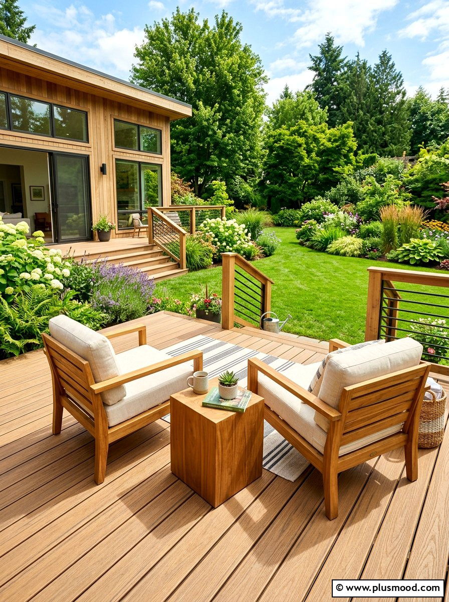 Sustainable Wood Deck - 25 trending summer patio ideas