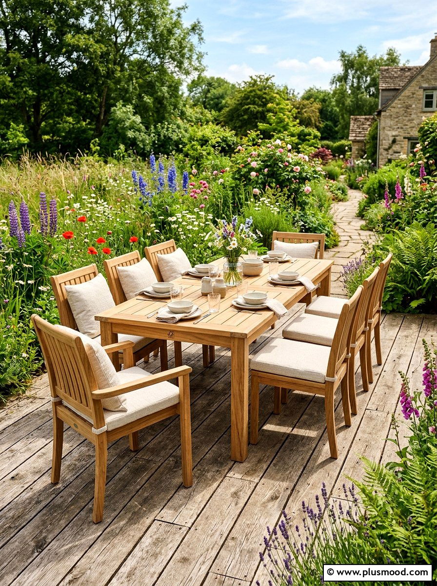 Sustainable Wood Patio Furniture - 25 summer outdoor dining ideas