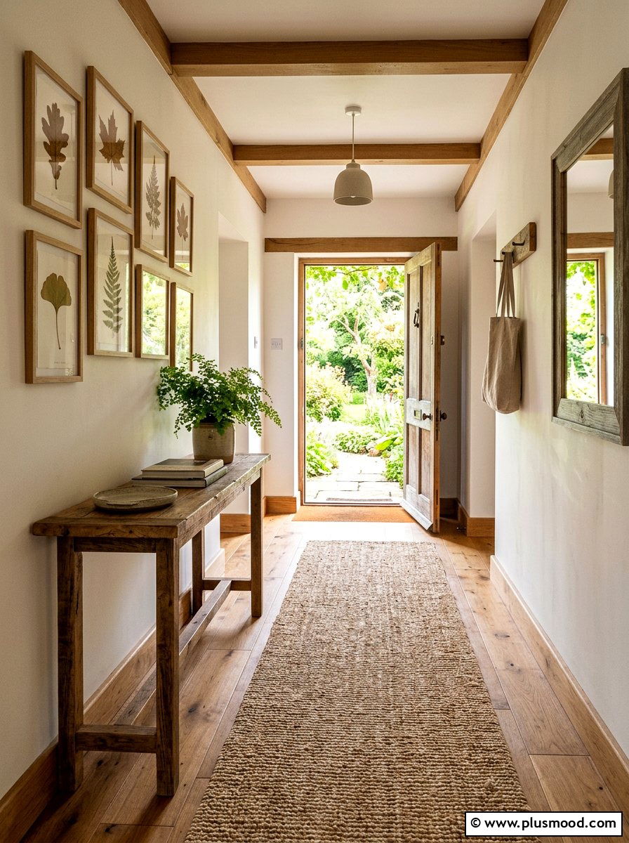 Sustainable nature inspired hallway - 25 summer to fall transition decor ideas