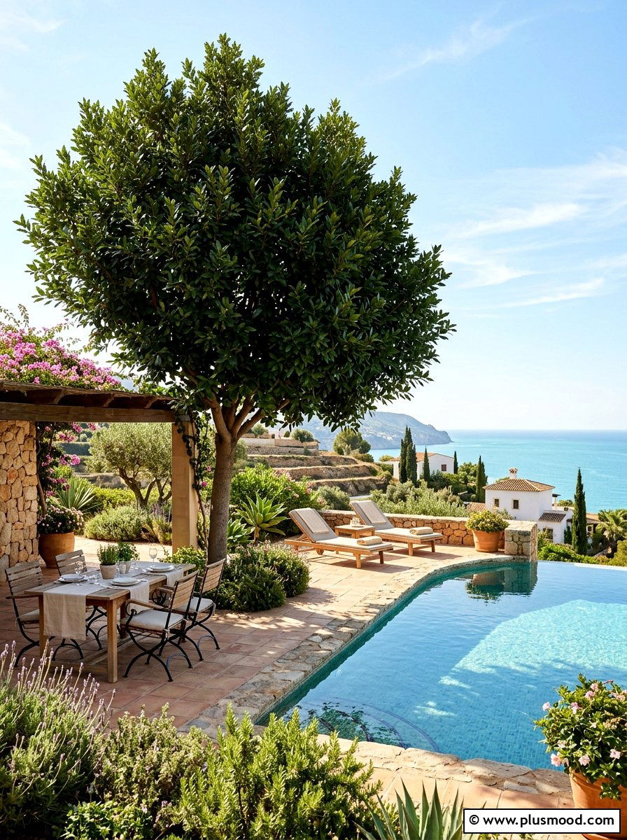 Sweet Bay Tree Pool Side - 25 pool landscaping ideas with shade trees