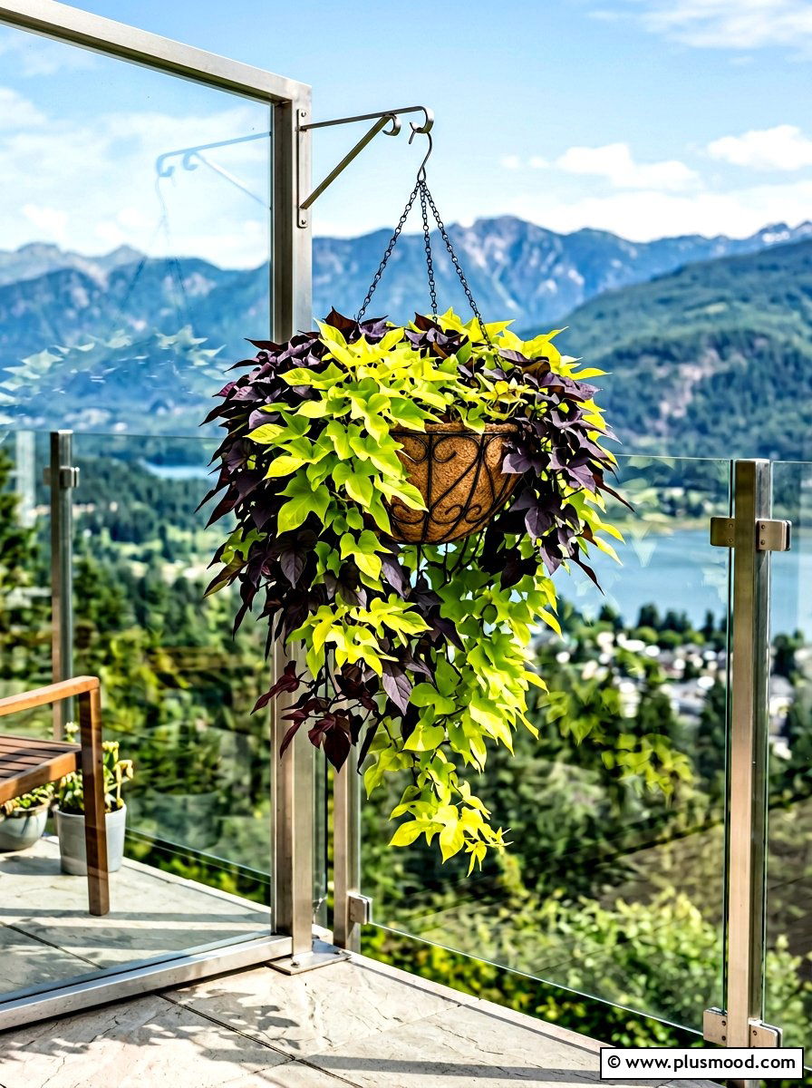 Sweet Potato Vine Hanging Basket - 25 summer hanging basket ideas for summer