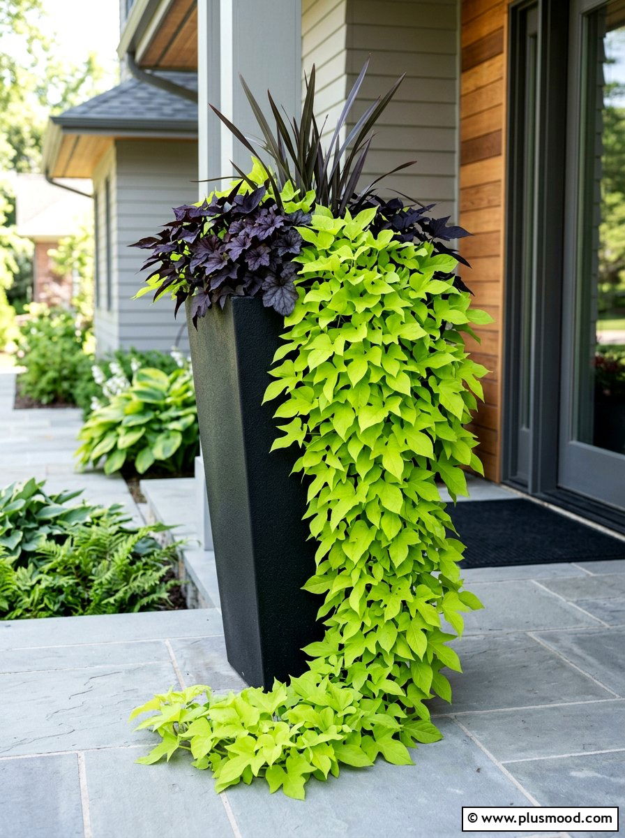 Sweet Potato Vine Spiller - 25 summer front door planter ideas