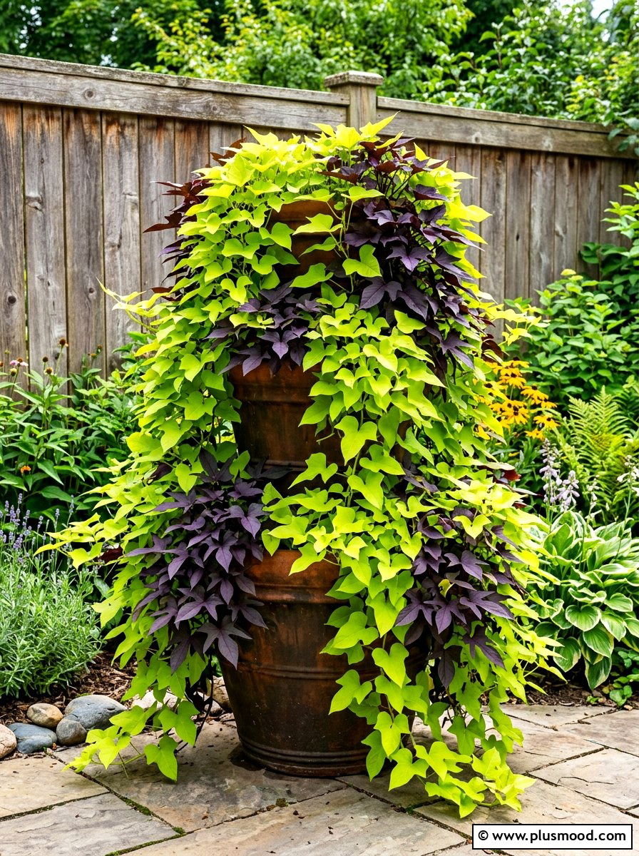 Sweet Potato Vine Spiller - 25 summer container flower ideas