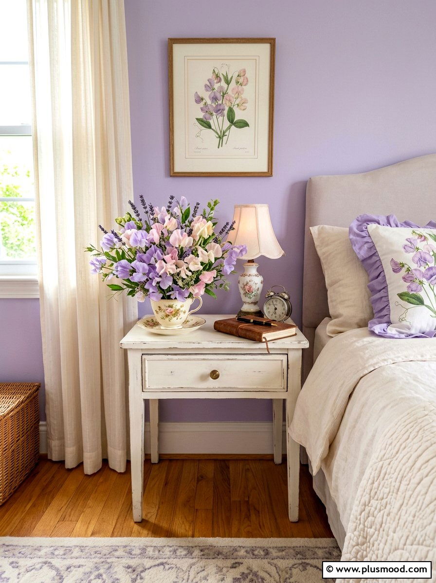 Sweet pea bedroom - 25 summer flower decor ideas for bedroom