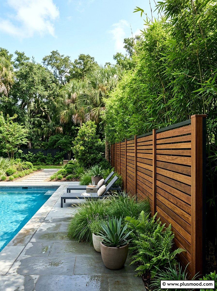 Sweet viburnum pool privacy border - 25 pool landscaping ideas with privacy hedge