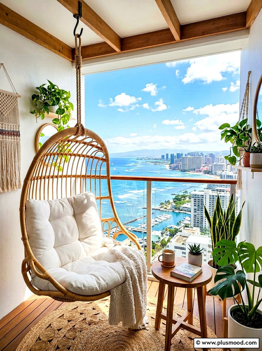 Swing Chair Balcony Lounge Nook - 25 summer balcony lounge ideas