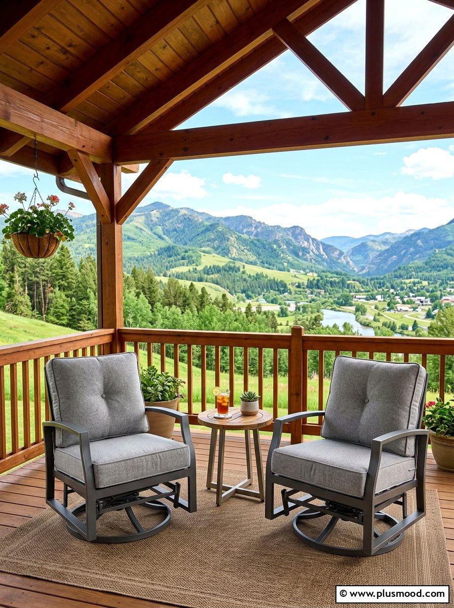 Swivel Glider Chairs - 25 summer patio seating ideas