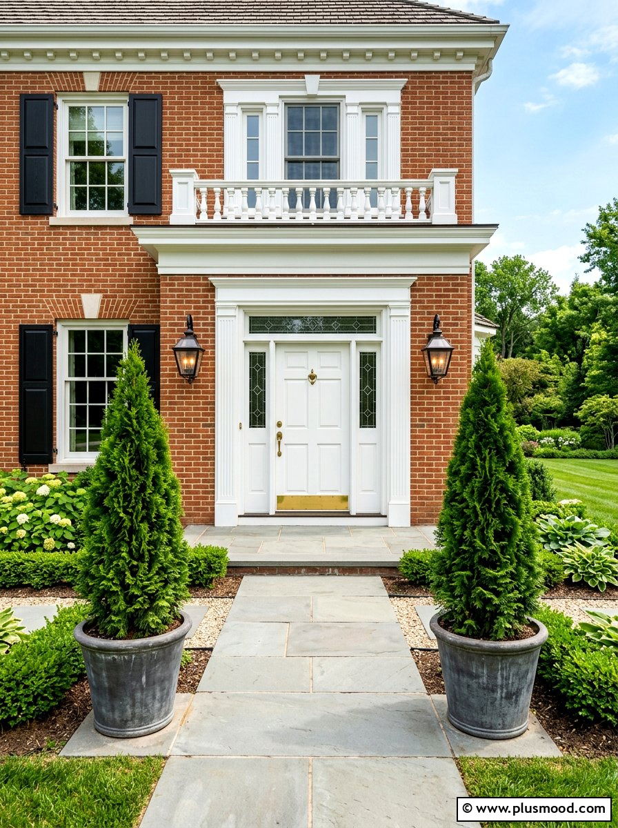 Symmetrical Entrance - 25 summer front yard curb appeal ideas