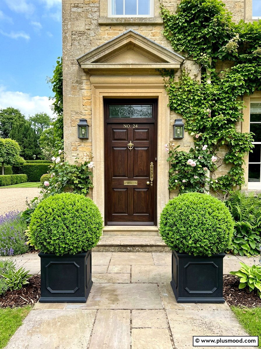 Symmetrical Shrub Pruning - 25 summer front yard makeover ideas
