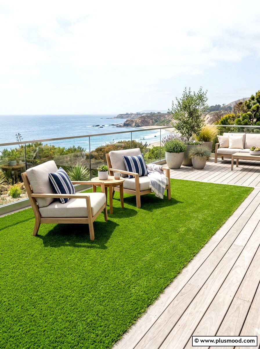 Synthetic Grass Patio - 25 small backyard ideas with grass