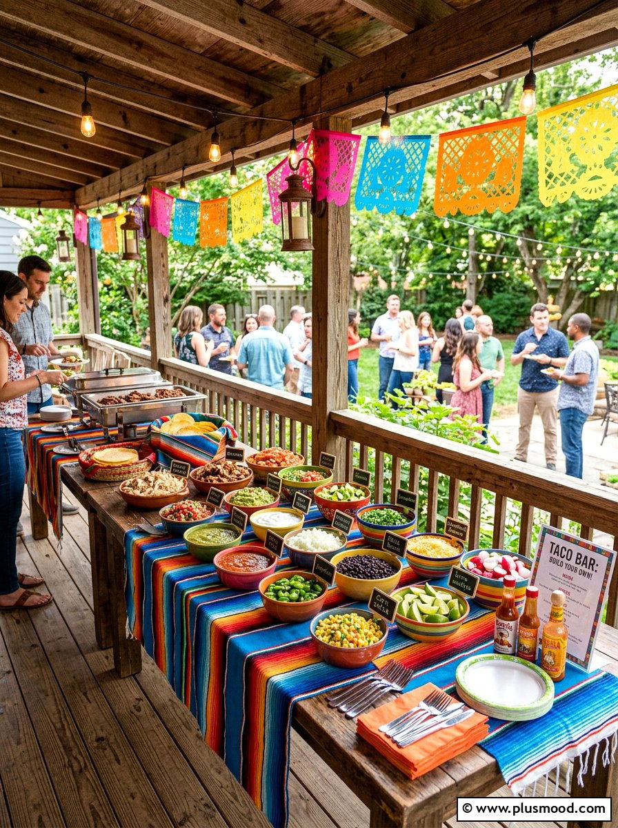Taco Bar Setup - 25 summer porch party ideas