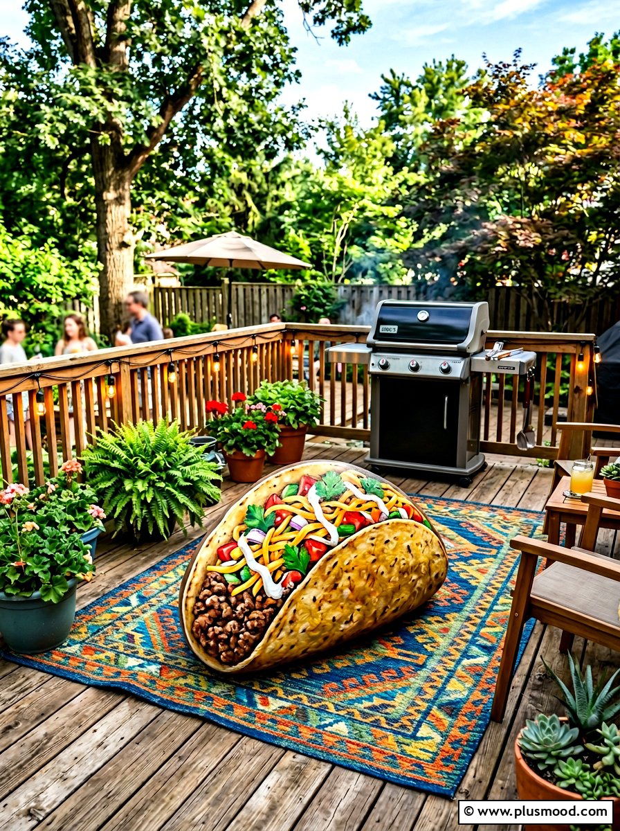 Taco Painted Stone - 25 painted rock ideas with food art
