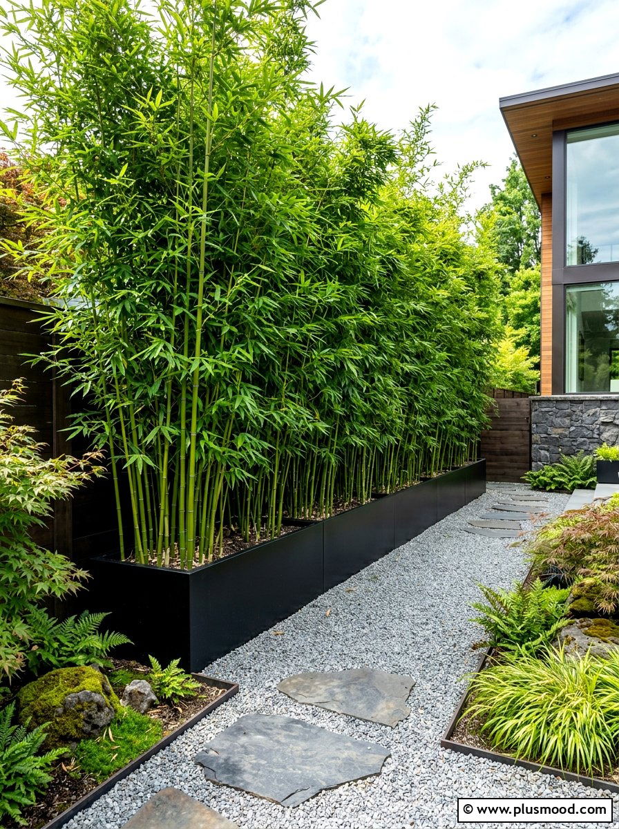 Tall Bamboo Hedge - 25 small backyard ideas for relaxing