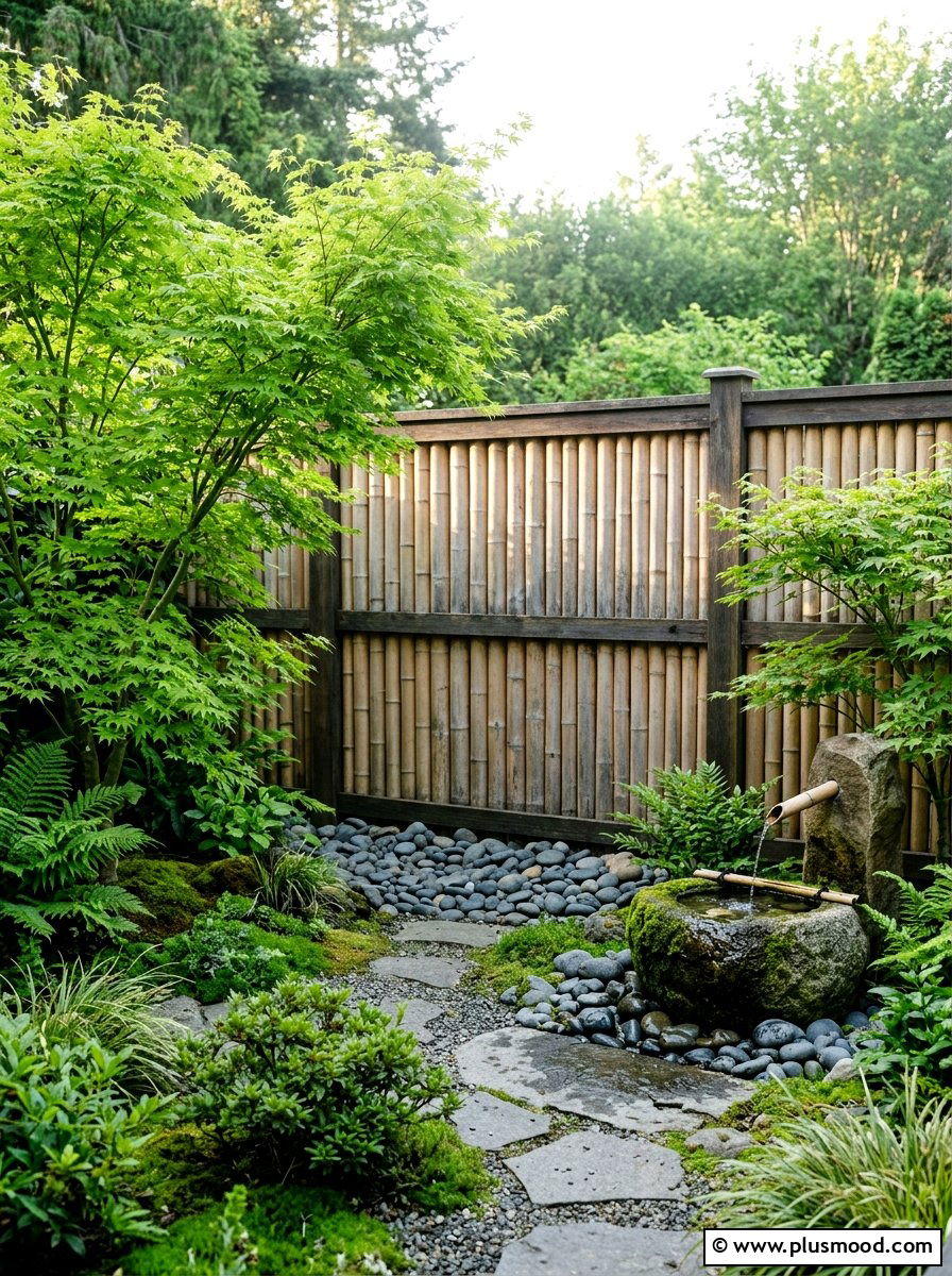 Tall Bamboo Privacy Fence - 25 small backyard ideas with privacy screen