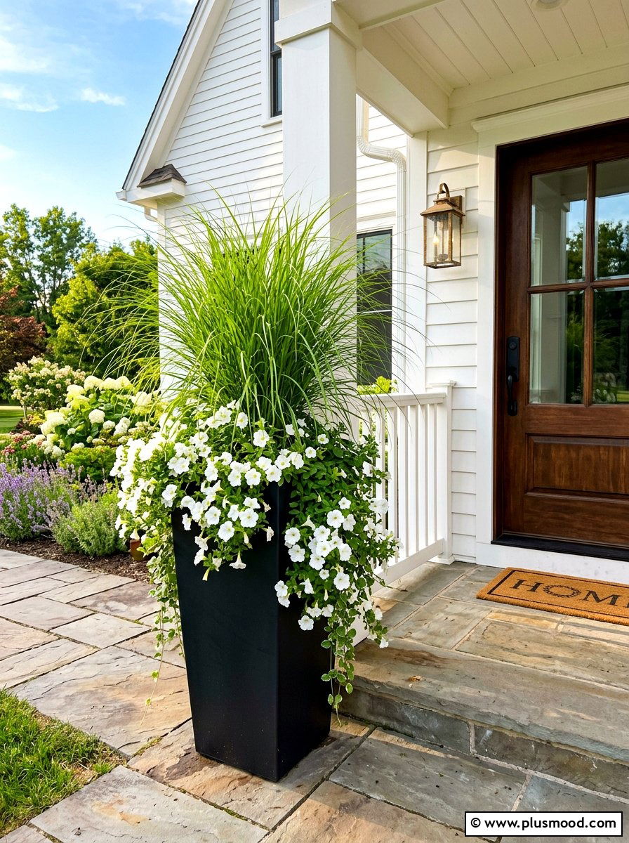 Tall Front Porch Planter - 25 summer large planter ideas