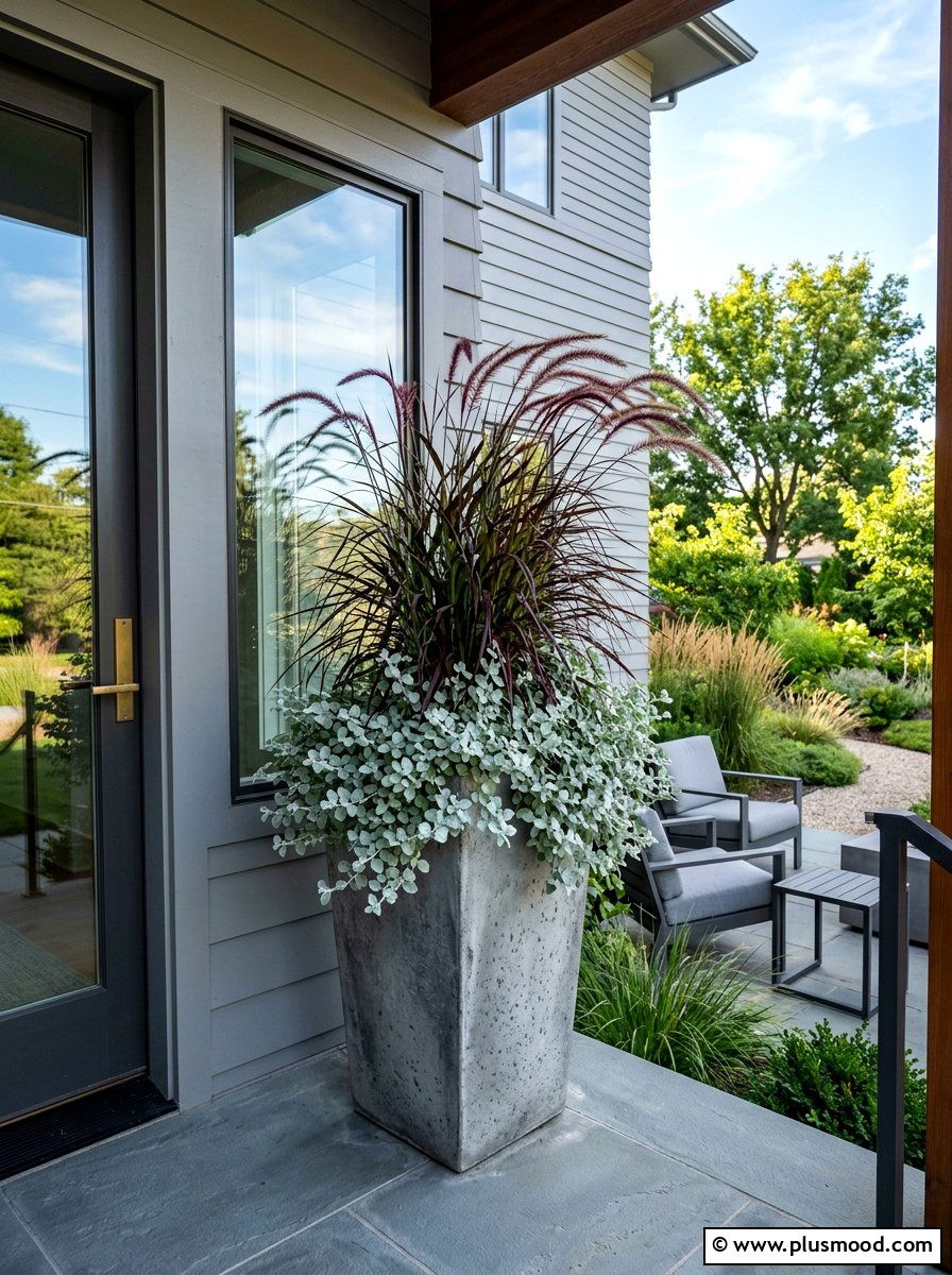 Tall Grass Front Porch Pot - 25 summer porch urn ideas